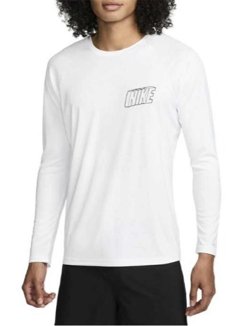 Nike Hydroguard AT SEA Long Sleeve Rash Guard White NESSE477-100 Men's L NWT